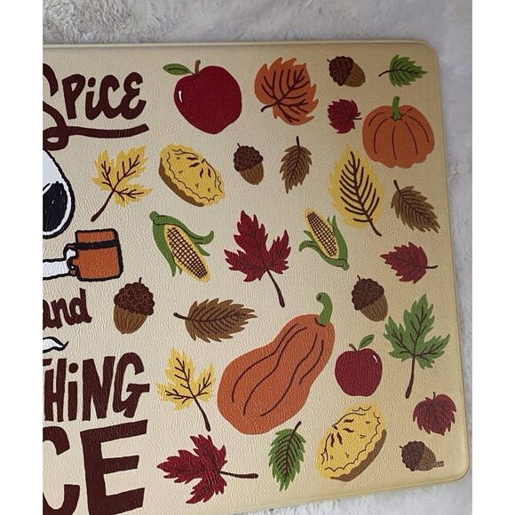 Peanuts Snoopy Pumpkin Spice Anti Fatigue Kitchen Mat 20” X 39” Fall Autumn NEW - Picture 7 of 12